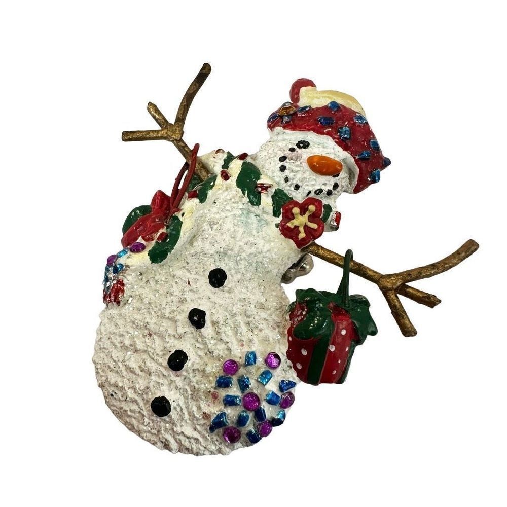 Snowman brooch